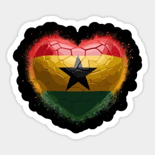 Ghana Flag Heart Sticker